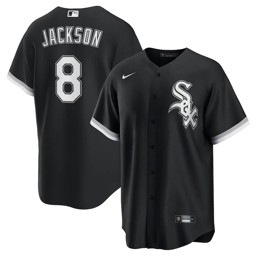 Men Chicago White Sox #8 Bo Jackson Nike Black Alternate Cooperstown Collection Replica Player MLB Jersey->youth mlb jersey->Youth Jersey